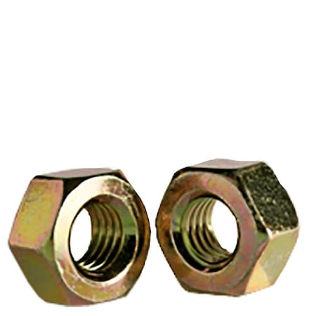 Heavy Hex Nut, 1/2-13, Steel, Grade A, Zinc Yellow, 31/64 In Ht, 700 PK